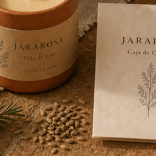 Raw ingredients for Caja de Cosecha — Andalusian campo botanicals
