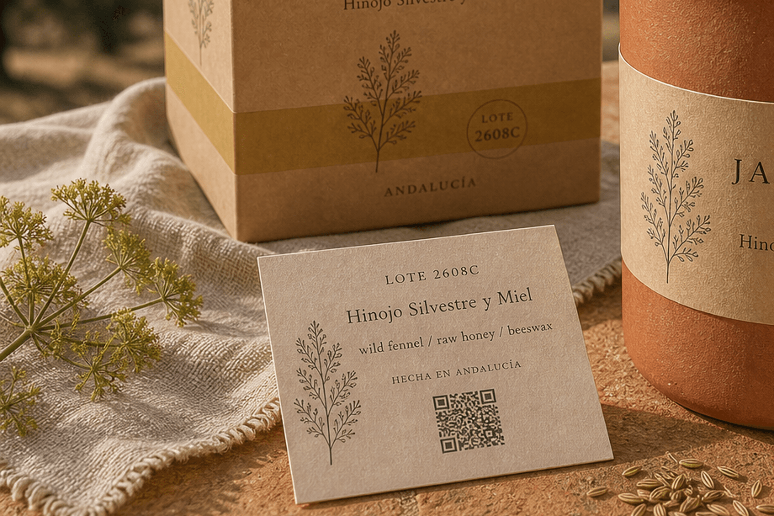Raw ingredients for 野生茴香与蜂蜜 — Andalusian campo botanicals