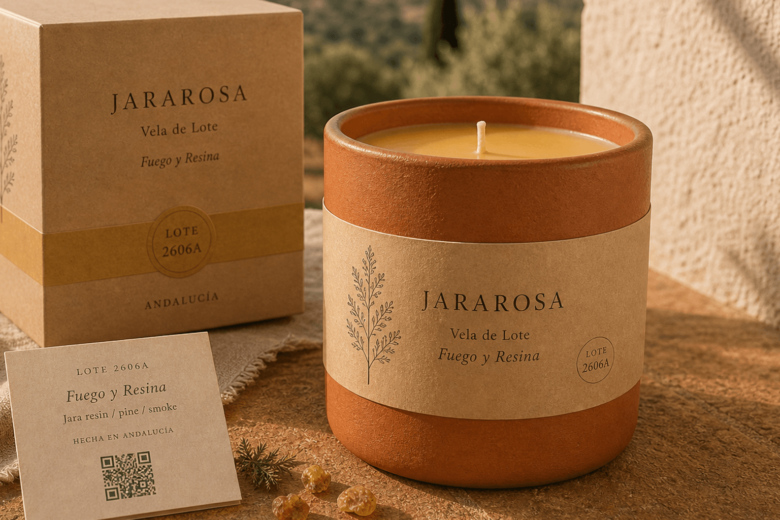篝火与树脂 — hand-crafted on our Andalusian finca