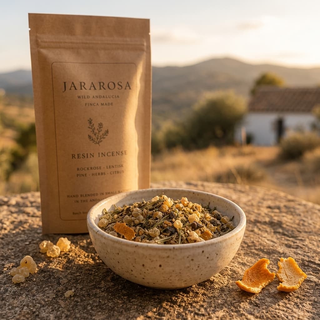 乳香与松木熏香 — hand-crafted on our Andalusian finca