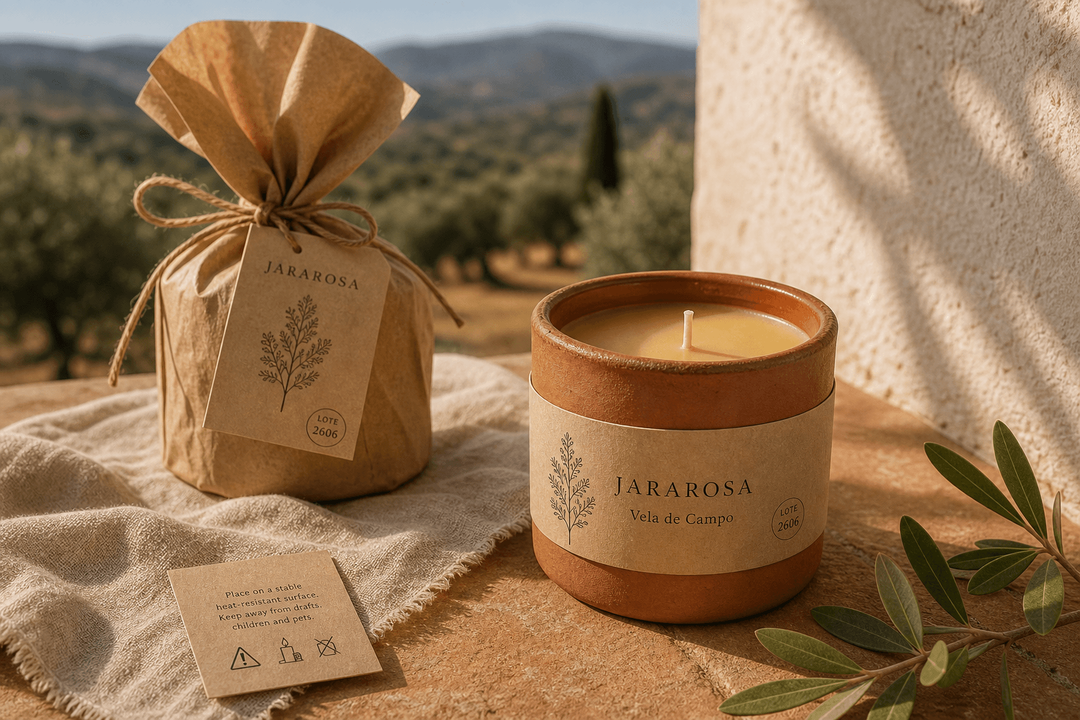 Vela de Campo — Jararosa small-batch Andalusian home fragrance